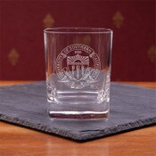 USC Seal 11.75oz Square Round Old Fashion Glass